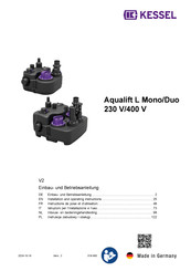 Kessel Aqualift L Mono 230V Instructions De Pose Et D'utilisation