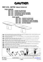 Gautier K25 Instructions De Montage