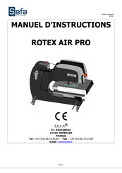 Sefa ROTEX AIR PRO Manuel D'instructions