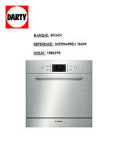 Bosch SCE53M35EU Notice D'utilisation