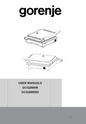 Gorenje GCG2000M Manuel D'utilisation