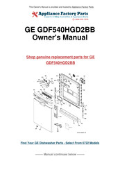 GE GDF540HGD2BB Manuel D'utilisation