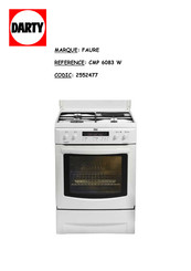 FAURE CMP 6083 W Notice D'utilisation