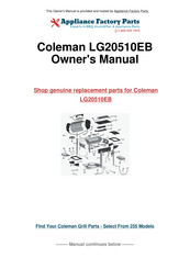 Coleman LG20510EB Instructions D'assemblage