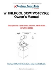 Whirlpool 3XWTW5905 Guide D'utilisation Et D'entretien