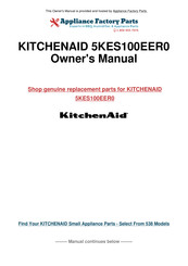 KitchenAid ARTISAN 5KES100 Guide D'utilisation