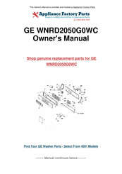 GE WNRD2050G0WC Manuel D'utilisation