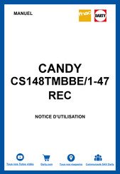 Candy CS148TMBBE/1-47 Notice D'utilisation