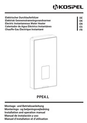 Kospel PPE4.L Manuel D'installation Et D'utilisation