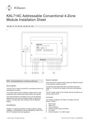 Kilsen KAL714C Instructions D'installation