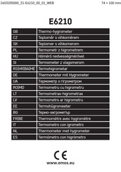 Emos E6210 Mode D'emploi