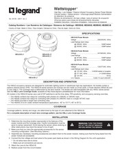 LEGRAND Wattstopper HB340-B Instructions D'installation