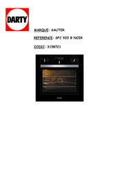 sauter SFC 920 B NOIR Guide D'utilisation