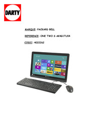 Packard Bell ONE TWO S AK4G1TU04 Manuel D'utilisation