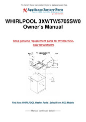 Whirlpool 3XWTW5705SW0 Guide D'utilisation Et D'entretien