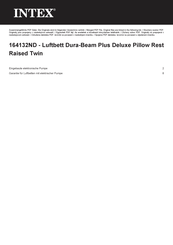 Intex Dura-Beam Plus Deluxe Pillow Rest Mode D'emploi