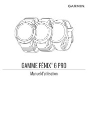 Garmin FENIX 6 PRO Serie Manuel D'utilisation