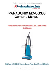 Panasonic MC-UG383 Manuel D'utilisation