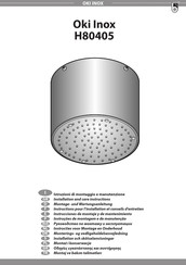 Bossini Oki Inox H80405 Instructions Pour L'installation Et Conseils D'entretien