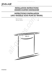 Jenn-Air JDB3650AWF4 Instructions D'installation