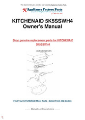 KitchenAid 5K5SSWH4 Mode D'emploi