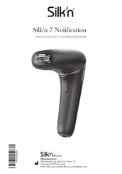 Silk-n Beauty 7 Notification Mode D'emploi