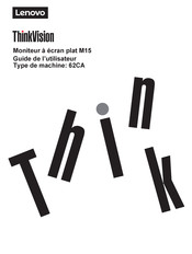 Lenovo ThinkVision M15 Guide De L'utilisateur