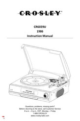 Crosley CR6039U Manuel D'utilisation