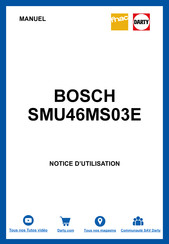 Bosch SMU46MS03E Mode D'emploi