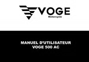 VOGE 500 AC Manuel De L'utilisateur