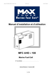 MAX power MFC AHD-100 Manuel D'installation Et D'utilisation