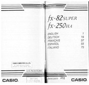 Casio fx-82SUPER Mode D'emploi