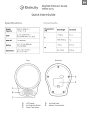 Etekcity EK9000 Série Guide De Démarrage Rapide