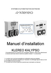 Klereo KALYPSO Manuel D'installation