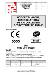 FARE TSA05F Notice Technique