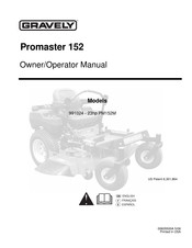 Gravely Promaster 125 Manuel Du Propriétaire