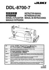 JUKI DDL-8700-7 Manuel D'utilisation