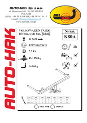 AUTO-HAK K80A Mode D'emploi