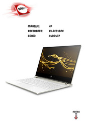 HP Spectre 13-AF016NF Manuel De L'utilisateur