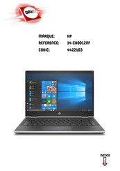 HP Pavilion x360 14-CD0012NF Manuel De L'utilisateur