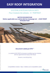 EDILIANS EASY ROOF INTEGRATION Notice De Montage