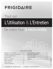 Frigidaire GMOS1962AF Tout Sur L'utilisation Et L'entretien