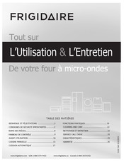 Frigidaire FMOS1846BW Tout Sur L'utilisation Et L'entretien