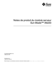 Sun Microsystems Sun Blade X6220 Notes De Produit