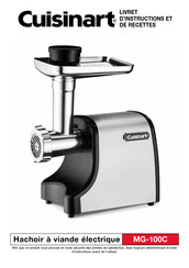 Cuisinart MG-100C Livret D'instructions Et De Recettes