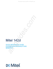 Mitel 142d Guide De Référence Rapide