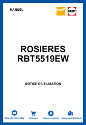 ROSIERES RBT5519EW Notice D'utilisation