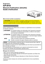 Hitachi CP-D10 Manuel D'utilisation