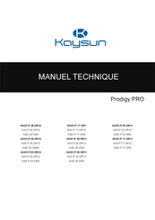 Kaysun AKAY-P 35 DR10 Manuel Technique