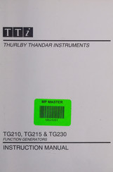 TTI TG215 Manuel D'instructions